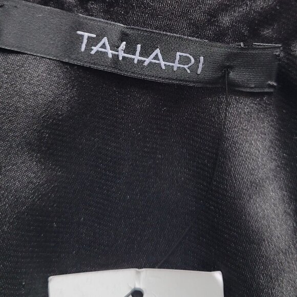 Tahari dress Jayden sleeveless satiny LBD little black dress evening formal new - Picture 13 of 16